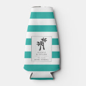 Tropische moderne palmbomen voor weddenschap flesjeskoeler (Voorkant)