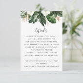 Tropische moderne palmcactus — Whitepantgegevens Kaart (Staand voorkant)