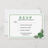 Tropische moderne RSVP-Kaart RSVP Kaartje (Voorkant)