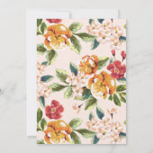 Tropische moderne typografie 40e verjaardag kaart (Achterkant)