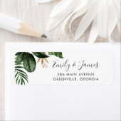 Tropische moderne typografie Palm Beach Adres Etiket (Insitu)