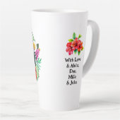 Tropische moeder met hibiscus latte mok (Rechterhoek)