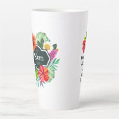 Tropische moeder met hibiscus latte mok (Voorkant)