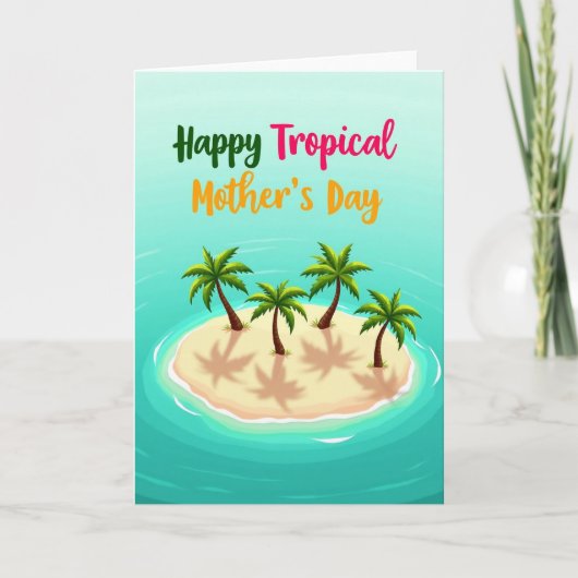 Tropische Moederdag Eiland Kaart (Voorkant)