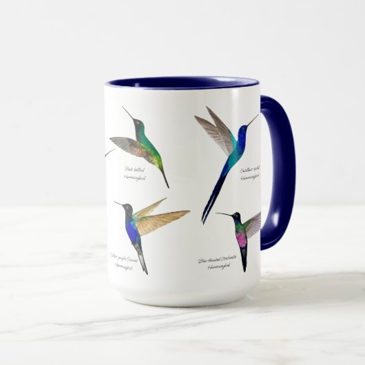 Tropische Mok van tweetone koffievogels (Voorkant rechts)