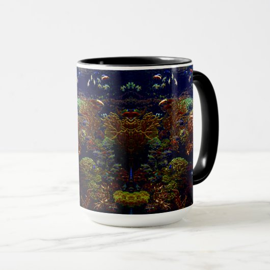 Tropische Mok vis en kleurrijk koraalrif voor vade (Voorkant rechts)