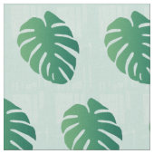 Tropische Monastera Green Leaf Pattern Fabric Stof (Close Up)