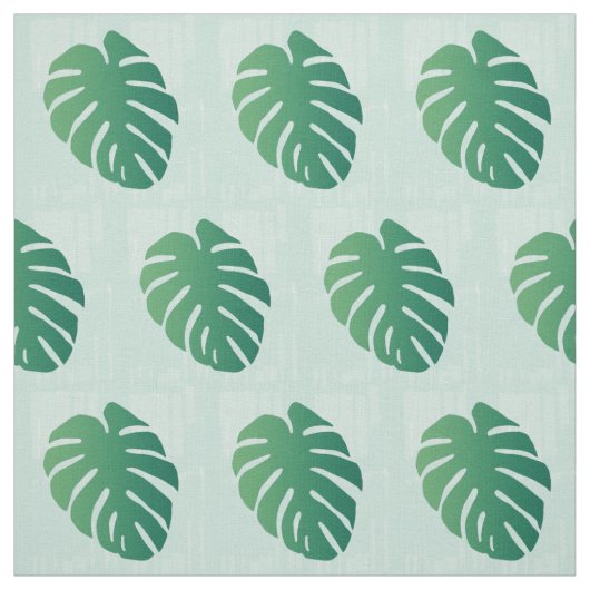 Tropische Monastera Green Leaf Pattern Fabric Stof (Swatch)