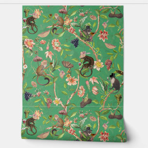 Tropische Monkey Gardenparty Chinoiserie Behang