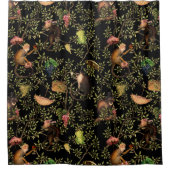 Tropische  Monkey Gardenparty Chinoiserie Douchegordijn (Voorkant)