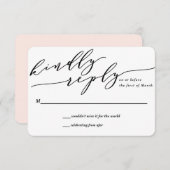 Tropische Monogram Bloemige Trouwkaart Reactie RSVP Kaartje (Voorkant / Achterkant)