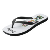 Tropische Monogram Bruid Teenslippers (Schuin)