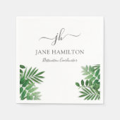 Tropische monogram Business Event Servet (Voorkant)