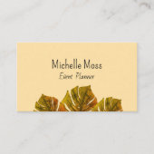 Tropische Monstara Bladerpalm Bladeren Elegant Visitekaartje (Voorkant)
