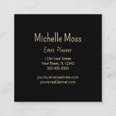 Tropische Monster Palm verlaat evenementenplanner Vierkante Visitekaartje (Achterkant)