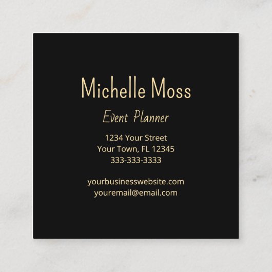 Tropische Monster Palm verlaat evenementenplanner Vierkante Visitekaartje (Achterkant)