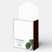 Tropische Monstera Beach bruiloft Bedankdoosjes (Geopend)