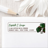 Tropische Monstera Beach bruiloft Etiket (Insitu)