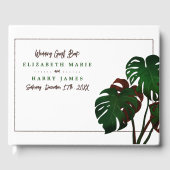 Tropische Monstera Beach bruiloft Gastenboek (Voorkant)