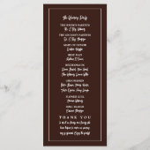 Tropische Monstera Beach bruiloft Programmakaart (Achterkant)