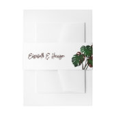 Tropische Monstera Beach bruiloft Uitnodigingen Wikkel (Voorkant Voorbeeld)