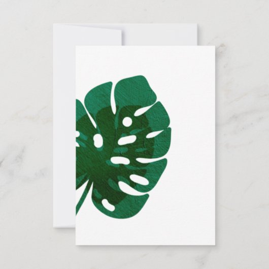 Tropische Monstera Blad Trouw Dankjewel Bedankkaart (Achterkant)