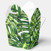 Tropische monstera bladeren - bedankdoosjes (Geopend)