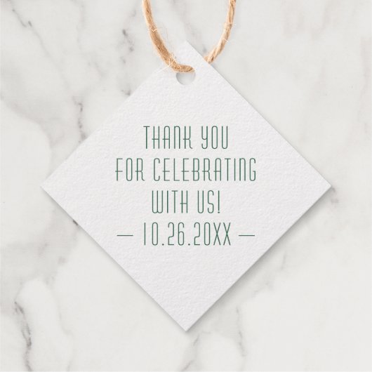 Tropische Monstera Bladeren Bruiloft ECHT FOIL Bedankjes Labels (Achterkant)