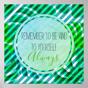 Tropische monstera-bladeren en stripes-Inspirerend Poster