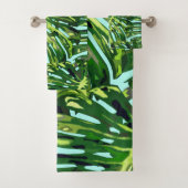 Tropische monstera bladeren - exotisch bad handdoek (Insitu)