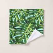 Tropische monstera bladeren - exotisch bad handdoek (Wasdoekje)