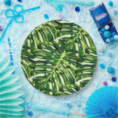 Tropische monstera bladeren - exotisch papieren bordje (Feest)