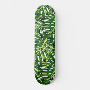 Tropische monstera-bladeren - exotisch reizen persoonlijk skateboard