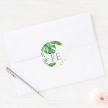 Tropische Monstera Bladeren Groen Watercolor Verze