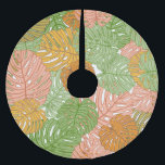 Tropische monstera bladeren, kleurrijk naadloos pa kerstboom rok<br><div class="desc">naadloos patroon met tropische monstera bladeren van verschillende kleurrijke tinten op witte achtergrond. Exotisch botanisch ontwerp voor textiel, behang, website, inpakpapier, Hawaïaanse stijl shirt patroon met kleurrijke monstera bladeren. Omarm het exotische en tropische. naadloos patroon met tropische monstera bladeren. achtergrond, abstract, bloemmotief, illustratie, textuur, decor, strand, zomer, mode, natuur, boom,...</div>