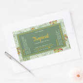 Tropische Monstera bladeren wikkelen rond kaarseti Rechthoekige Sticker (Envelop)