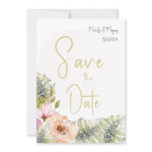 Tropische Monstera Boho Bloem Waterverf Kunst