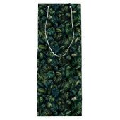 Tropische Monstera Botanische Groene Jungle  Wijn Cadeautas (Achterkant)