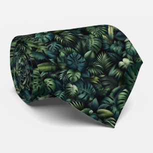 Tropische Monstera Botanische Groene Jungleprint Stropdas