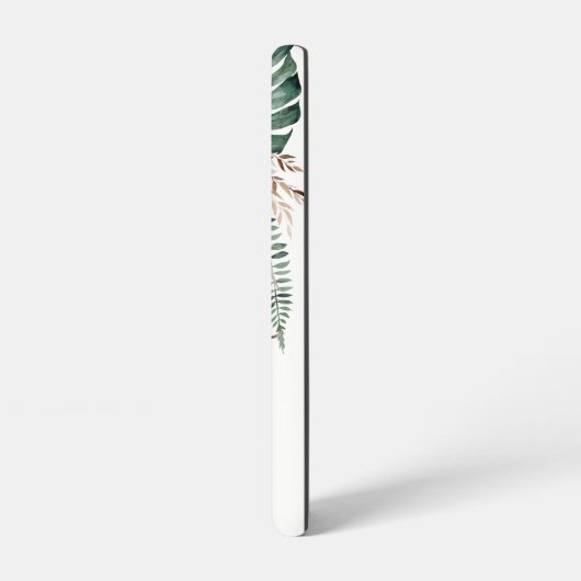 Tropische Monstera en Orchidee aangepaste naam Samsung Galaxy Hoesje (Linkerkant)