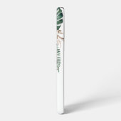 Tropische Monstera en Orchidee aangepaste naam Samsung Galaxy Hoesje (Linkerkant)