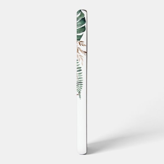 Tropische Monstera en Orchidee aangepaste naam Samsung Galaxy Hoesje (Linkerkant)