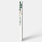 Tropische Monstera en Orchidee aangepaste naam Samsung Galaxy Hoesje (Achterkant horizontaal)