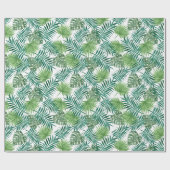 Tropische monstera en palmbladeren cadeaupapier (Vlak)