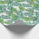 Tropische monstera en palmbladeren cadeaupapier (Hoek)