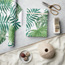 Tropische monstera en palmbladeren