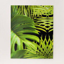 Tropische Monstera en Palmbladeren Legpuzzel