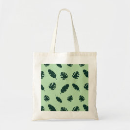 Tropische Monstera en Palmbladeren Naadloos Patroo Tote Bag
