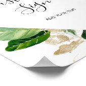 Tropische monstera floral Custom Poster (Hoek)