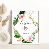 Tropische monstera floral Custom Poster